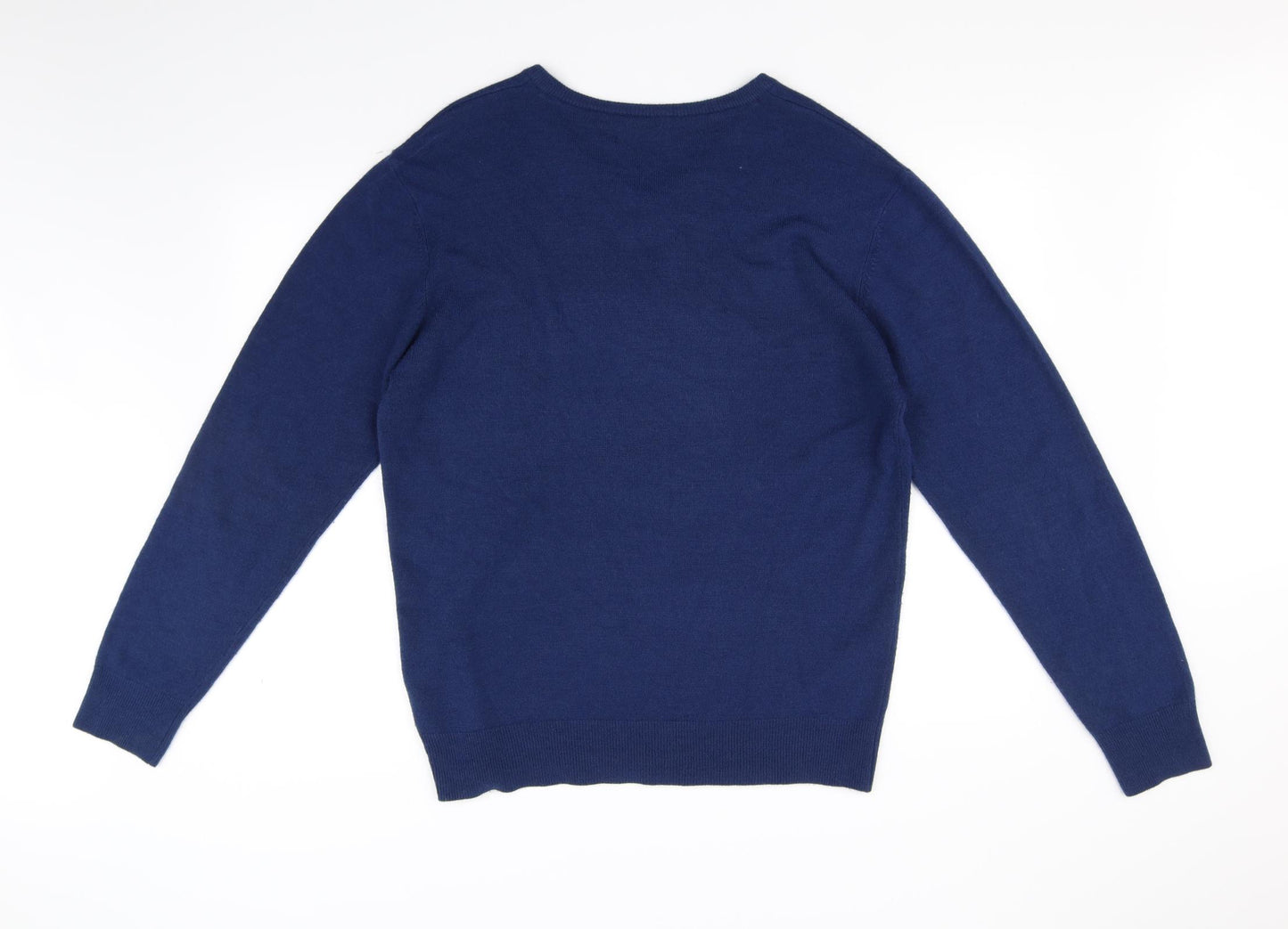 Peacocks Mens Blue   Pullover Jumper Size L