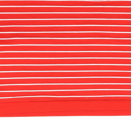 M&S Kids Girls Red Striped  Pullover Jumper Size 12-13 Years  - bows