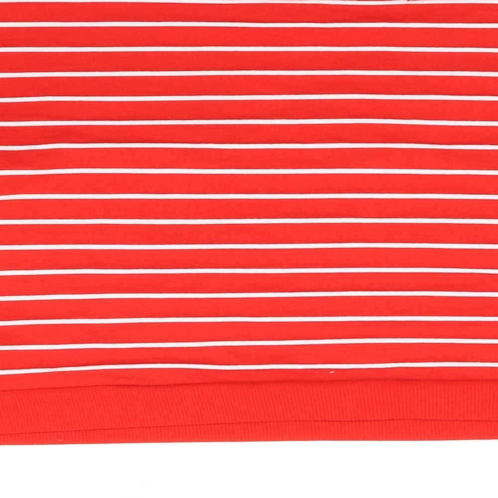 M&S Kids Girls Red Striped  Pullover Jumper Size 12-13 Years  - bows