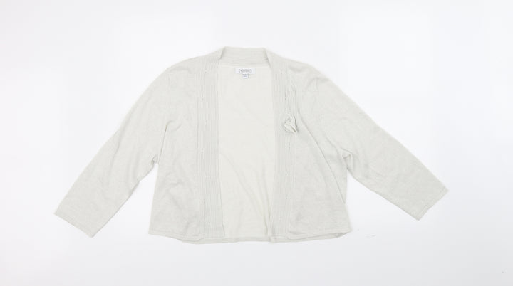 Nightingales Womens White   Cardigan Jumper Size 16