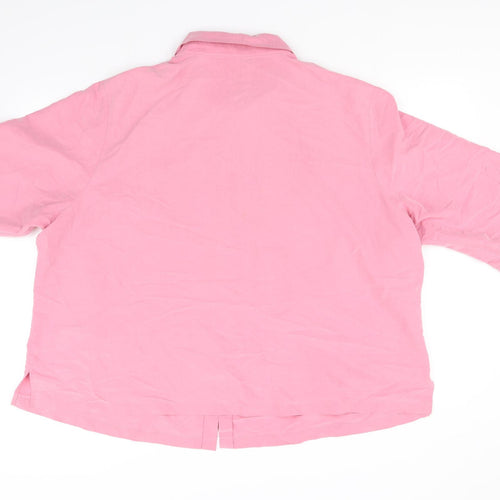Liz Claiborne Womens Pink   Basic Button-Up Size 3XL