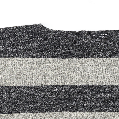 Warehouse Womens Beige Striped  Pullover Jumper Size 12