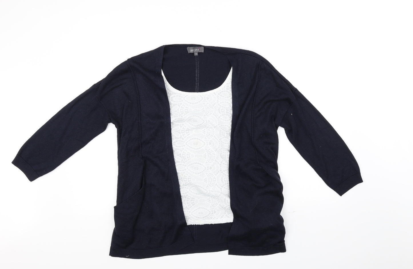 Per Una Womens Blue   Cardigan Jumper Size 14