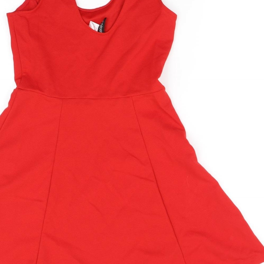 Divided Womens Red   A-Line  Size 12