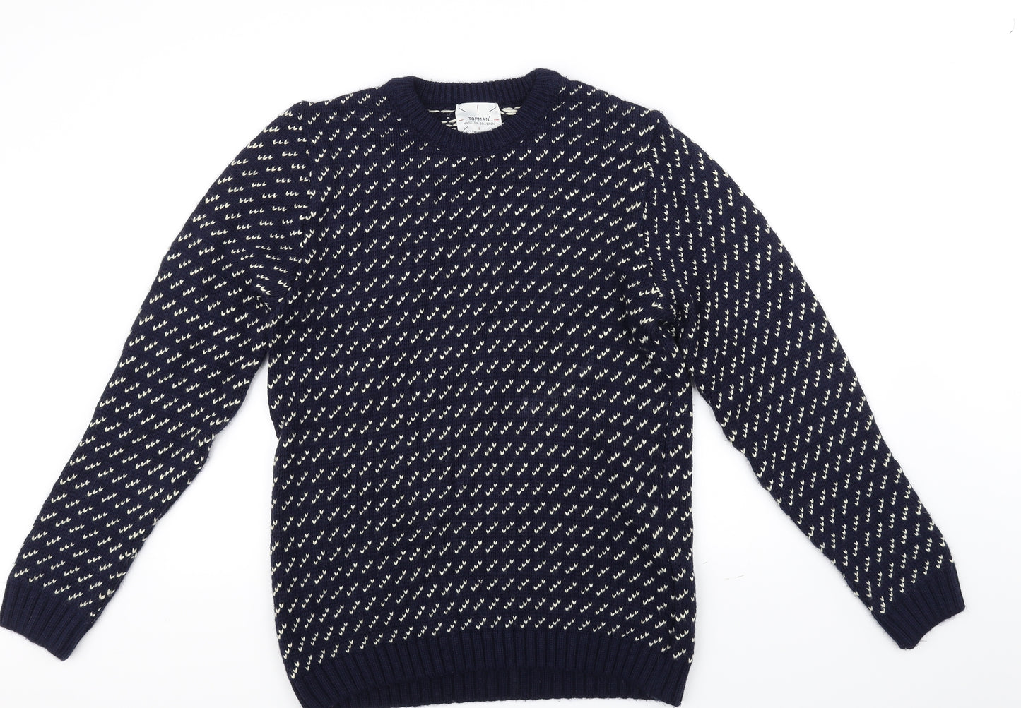 Topman Mens Blue   Pullover Jumper Size L