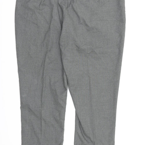 Williams & Brown Mens Grey  Rayon Dress Pants Trousers  L28 in