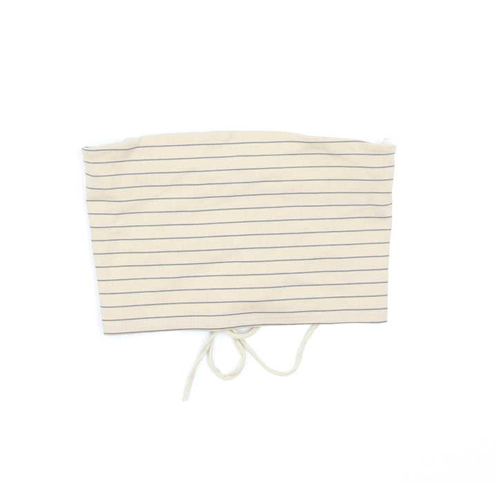 Fashion Nova Womens Beige Striped  Cropped Tank Size M