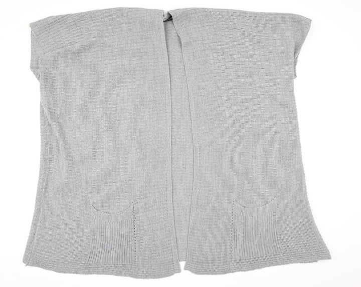PRETTYLITTLETHING Womens Grey Knit Cardigan Jumper Size M