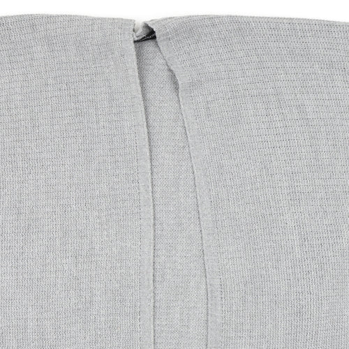PRETTYLITTLETHING Womens Grey  Knit Cardigan Jumper Size M
