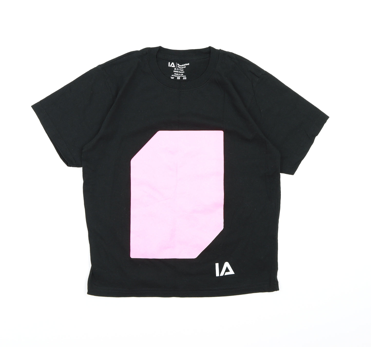 Illuminated Apparel Boys Black   Basic T-Shirt Size 9-10 Years
