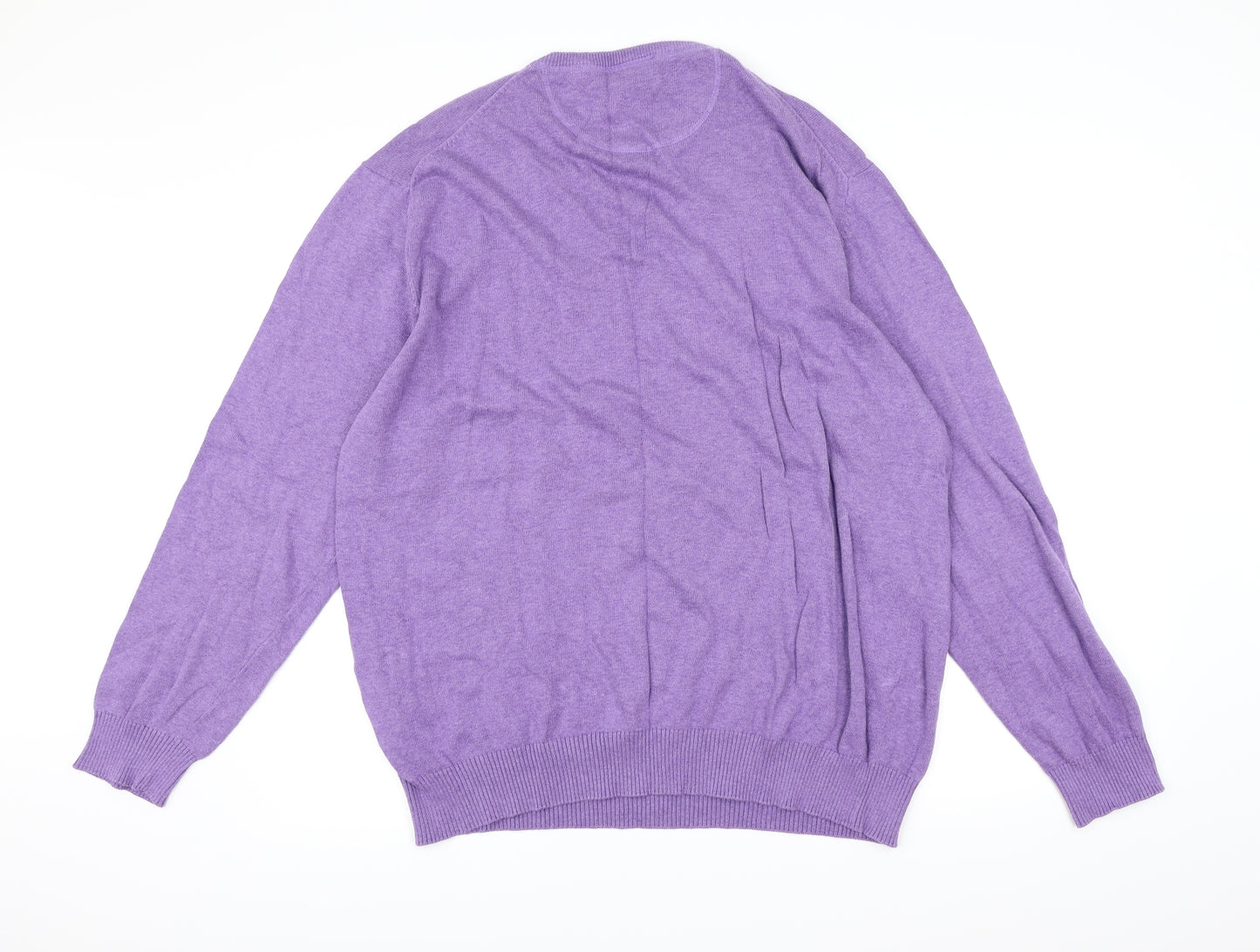 Peter Gribby Mens Purple  Knit Pullover Jumper Size 2XL