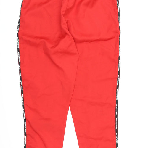 PRETTYLITTLETHING Womens Red   Trousers  Size 16 L28 in