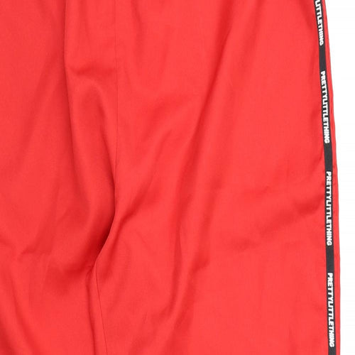 PRETTYLITTLETHING Womens Red   Trousers  Size 16 L28 in