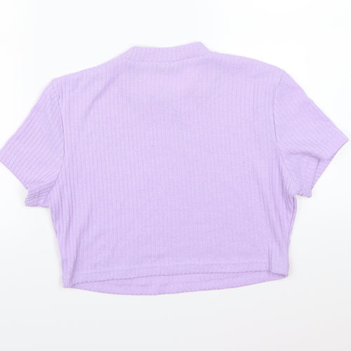 SHIEN Womens Purple   Cropped T-Shirt Size XL
