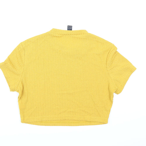 SheIn Womens Yellow   Cropped T-Shirt Size XL