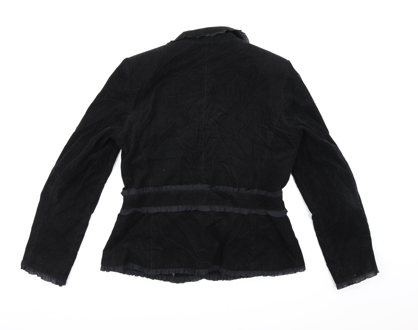 Klass Collection Womens Black  Corduroy Jacket Blazer Size 12