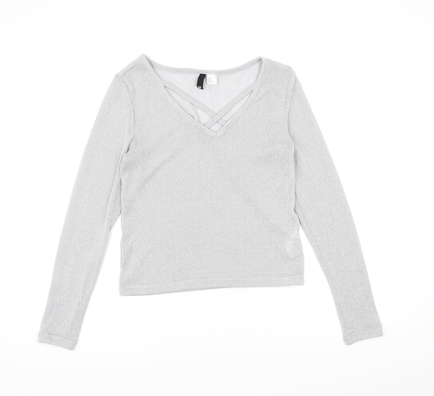 Divided by H&M Womens Silver  Knit Pullover Jumper Size M