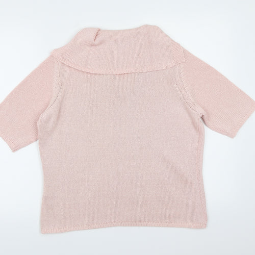 Per Una Womens Pink  Knit Cardigan Jumper Size L