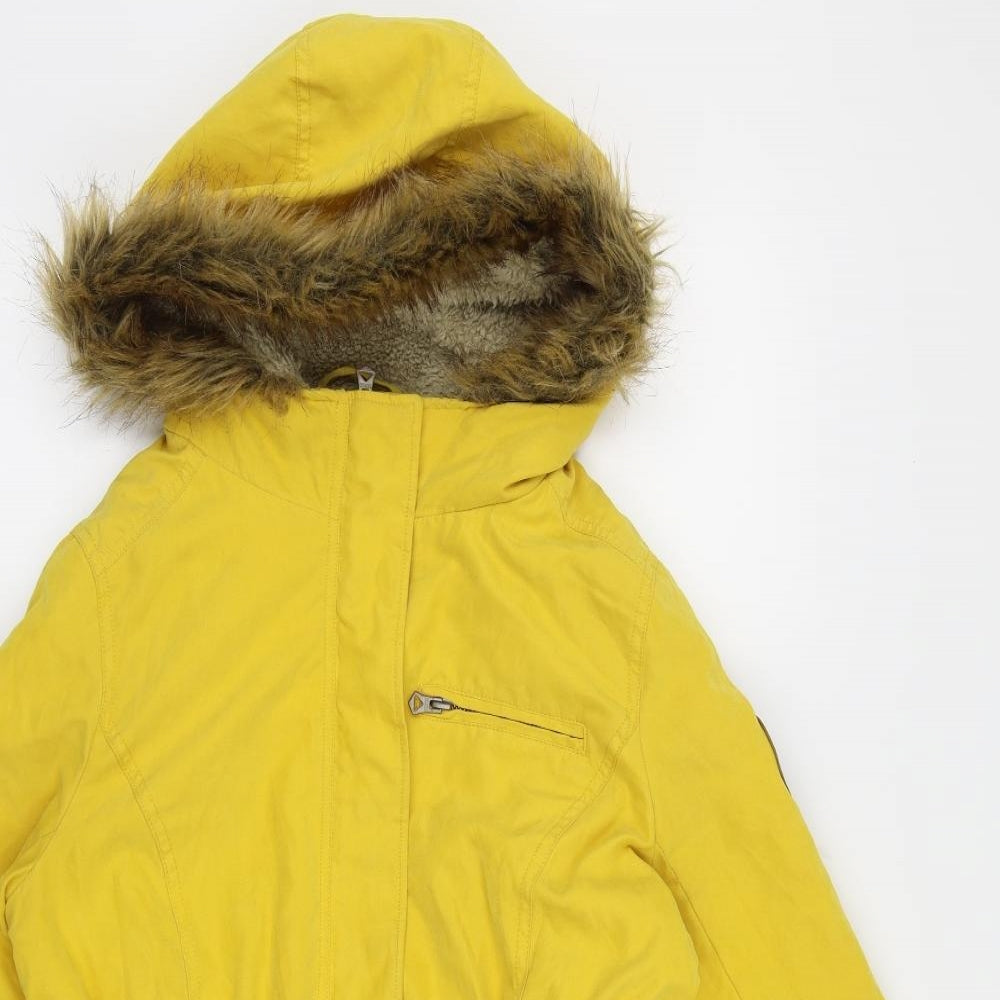 SoulCal&Co Womens Yellow   Overcoat Coat Size 10