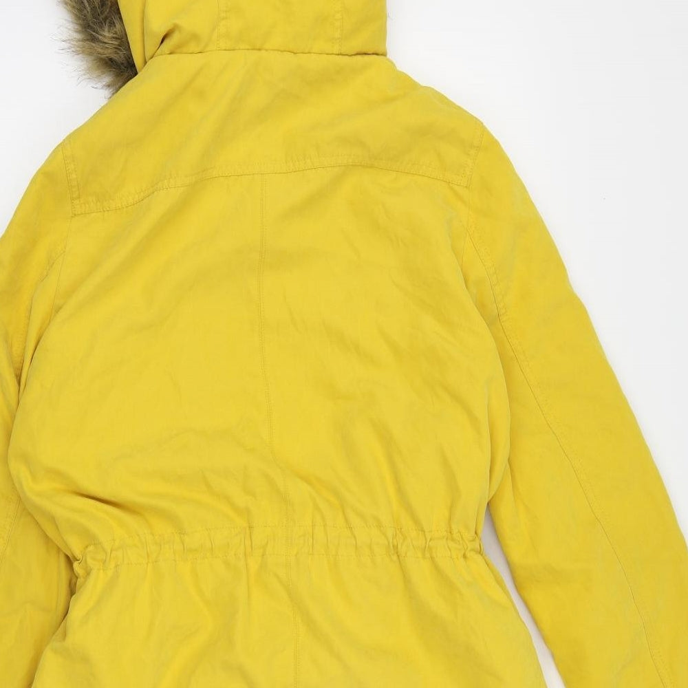 SoulCal&Co Womens Yellow   Overcoat Coat Size 10