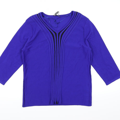 CASAMIA Womens Blue  Knit Pullover Jumper Size M