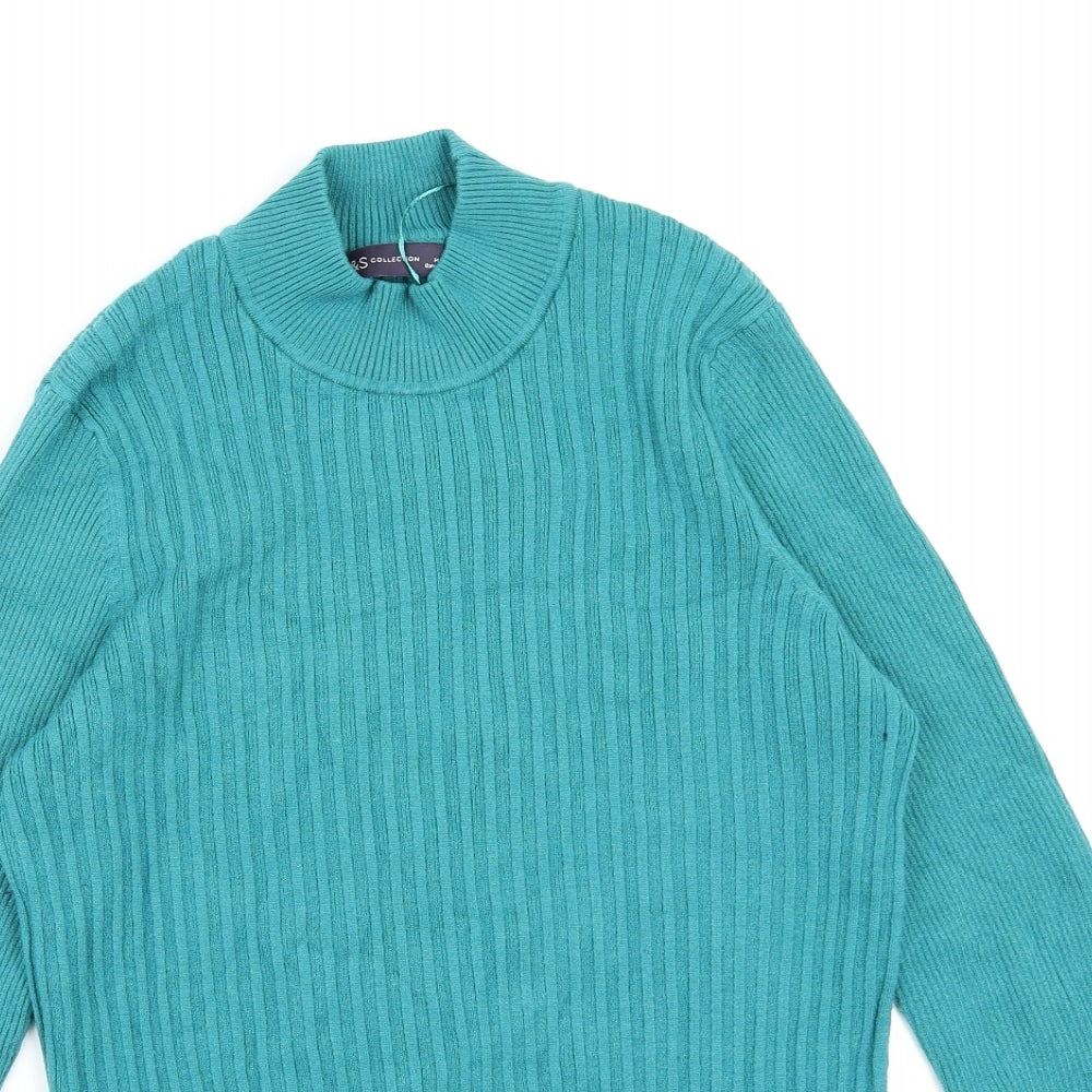 Marks and Spencer Womens Blue  Knit Pullover Jumper Size 16