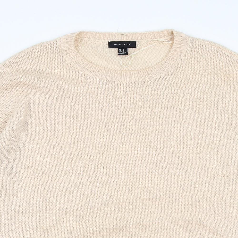 New Look Womens Pink  Knit Pullover Jumper Size L