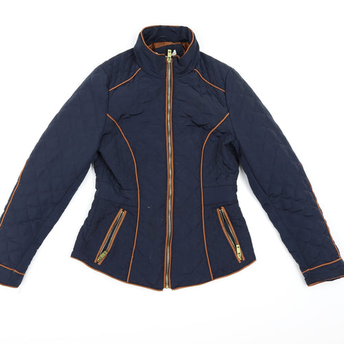 H&M Womens Blue   Overcoat Coat Size 8