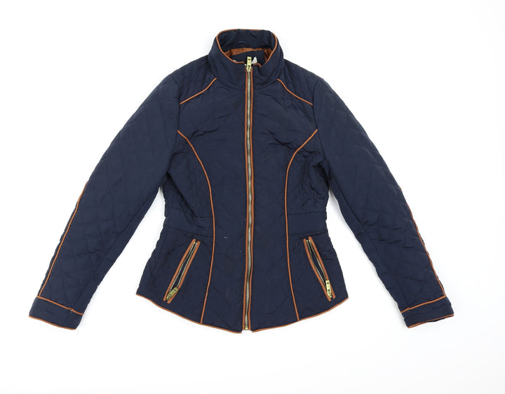 H&M Womens Blue   Overcoat Coat Size 8