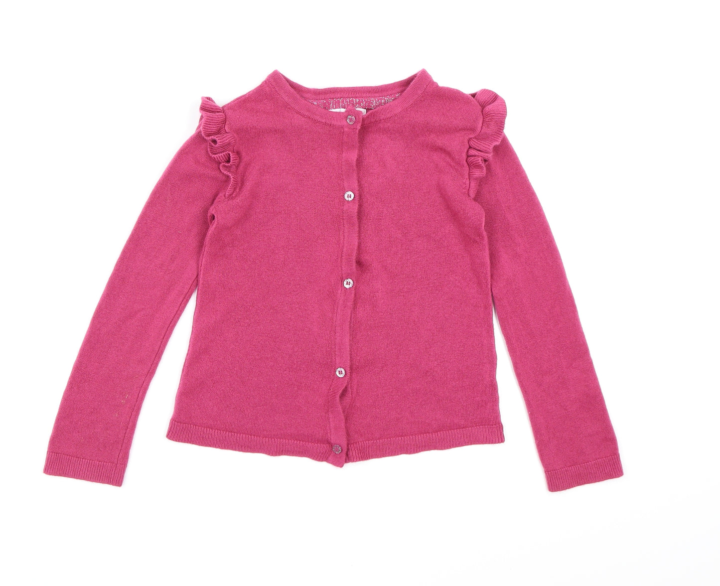 Primark Girls Pink  Knit Cardigan Jumper Size 7-8 Years