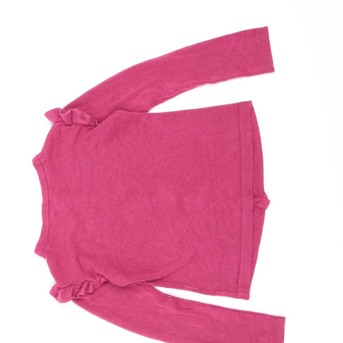 Primark Girls Pink  Knit Cardigan Jumper Size 7-8 Years