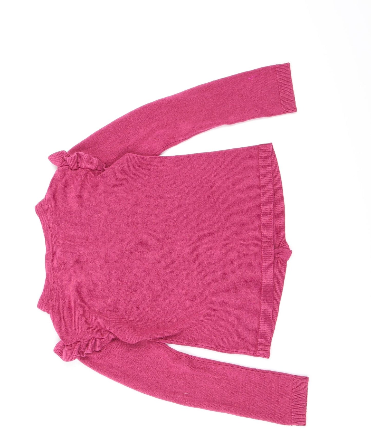 Primark Girls Pink  Knit Cardigan Jumper Size 7-8 Years
