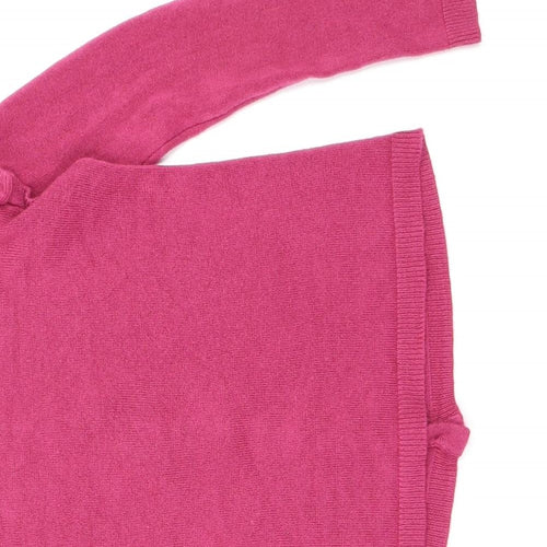 Primark Girls Pink  Knit Cardigan Jumper Size 7-8 Years