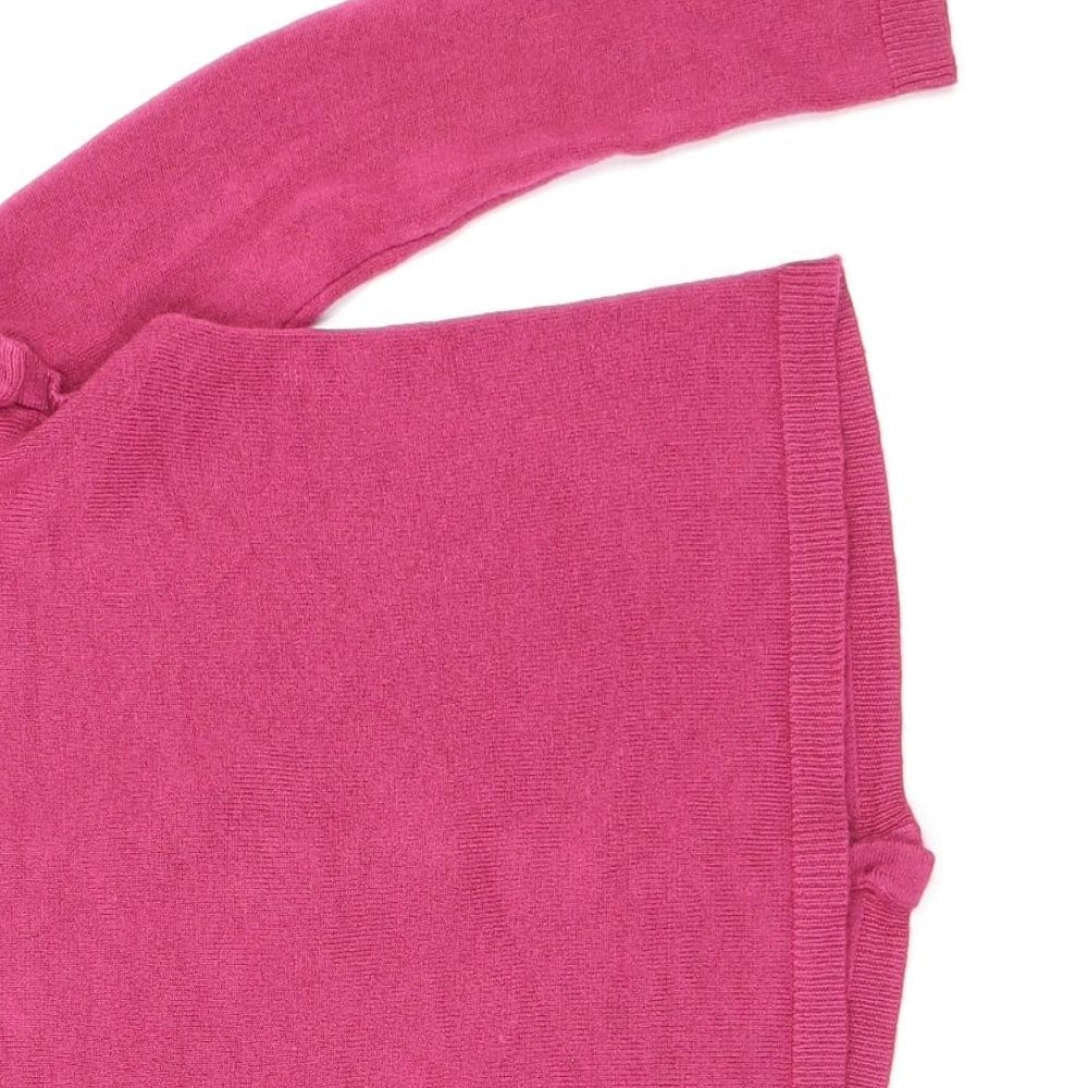 Primark Girls Pink  Knit Cardigan Jumper Size 7-8 Years