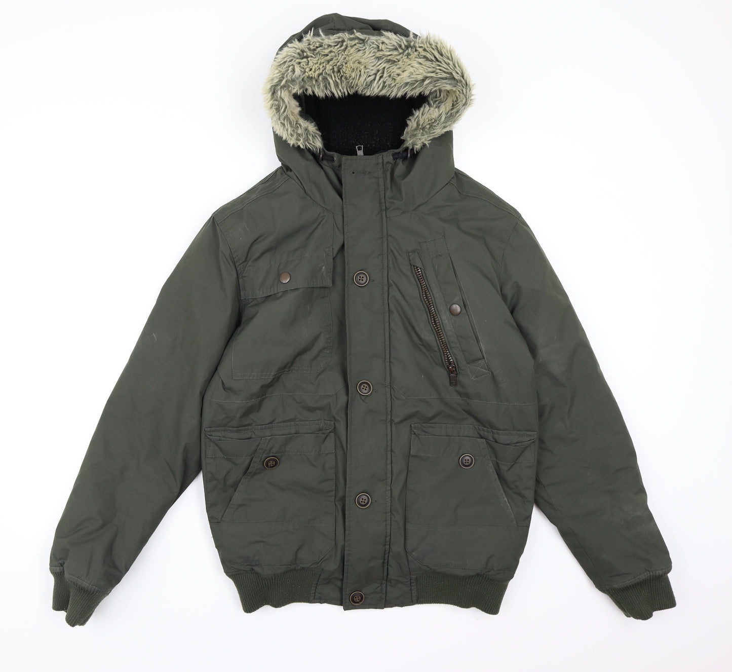 Industrialize Mens Green   Quilted Coat Size M