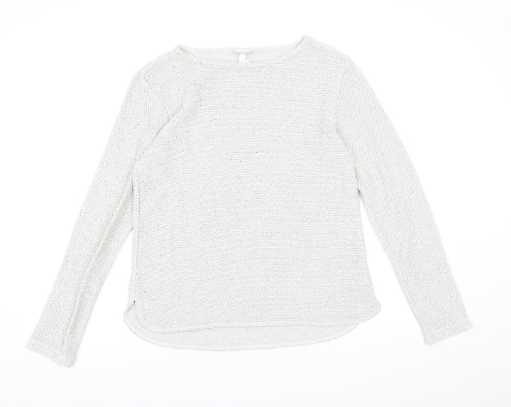 H&M Womens Grey  Knit Pullover Jumper Size S