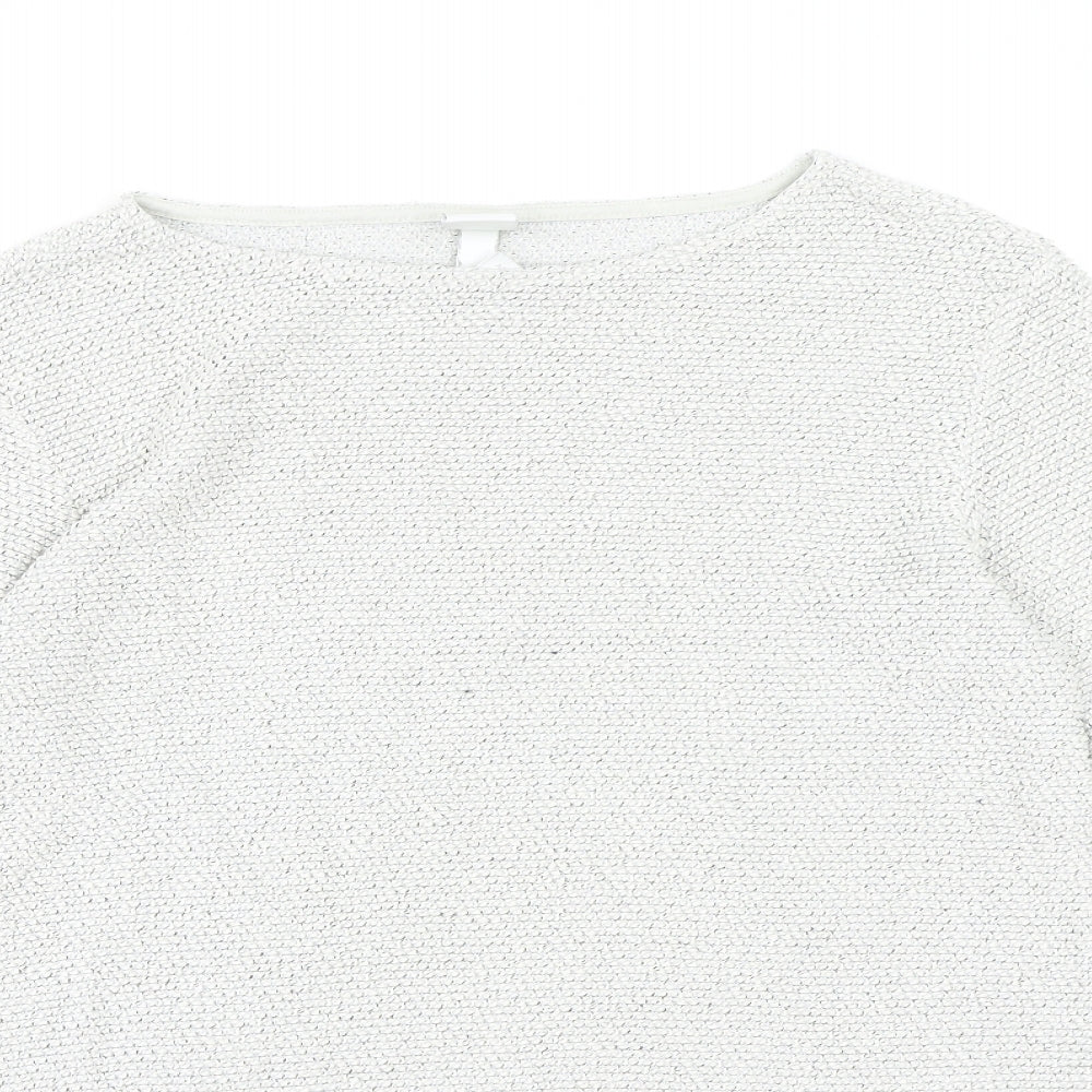 H&M Womens Grey  Knit Pullover Jumper Size S