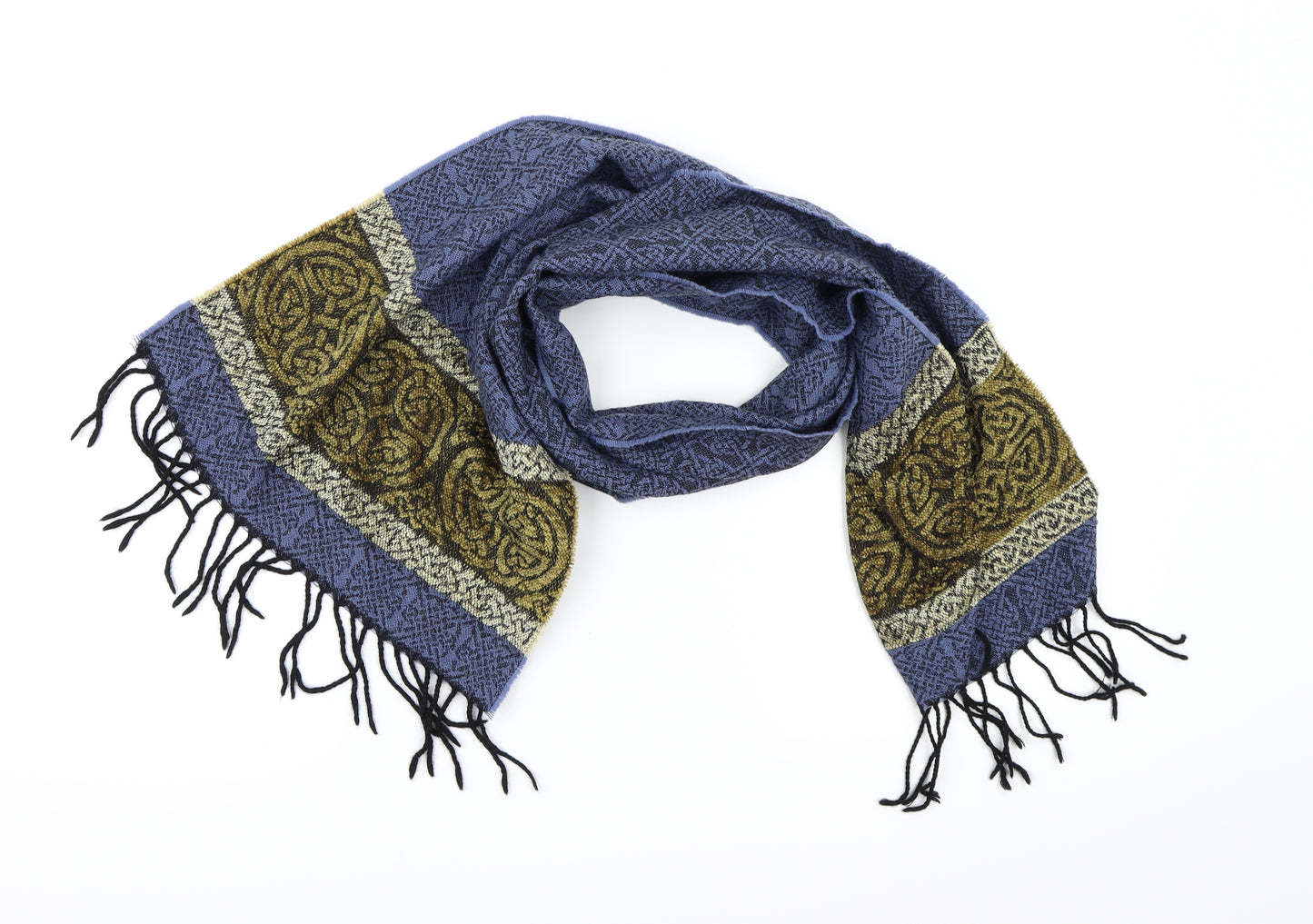 calzeat Womens Blue Geometric   Scarf