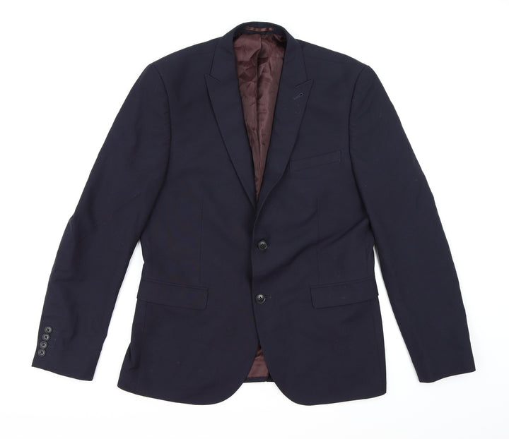 NEXT Mens Blue Rayon Jacket Suit Jacket Size 42
