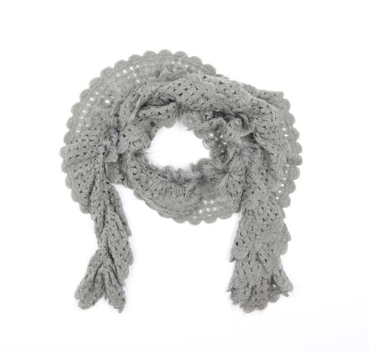 Preworn Womens Grey Knit Scarf