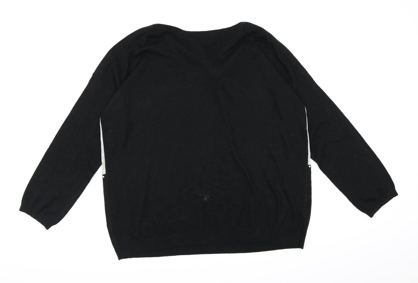 Wallis Mens Black  Knit Pullover Jumper Size L