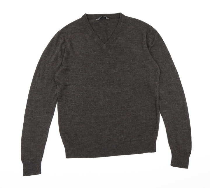 Cedar Wood State Mens Brown Knit Pullover Jumper Size L