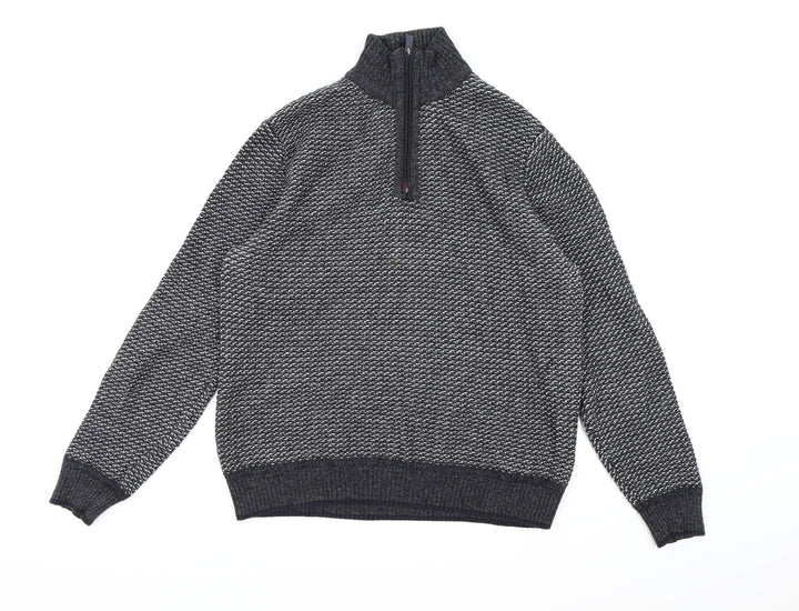 Blue Harbour Mens Blue Knit Pullover Jumper Size S