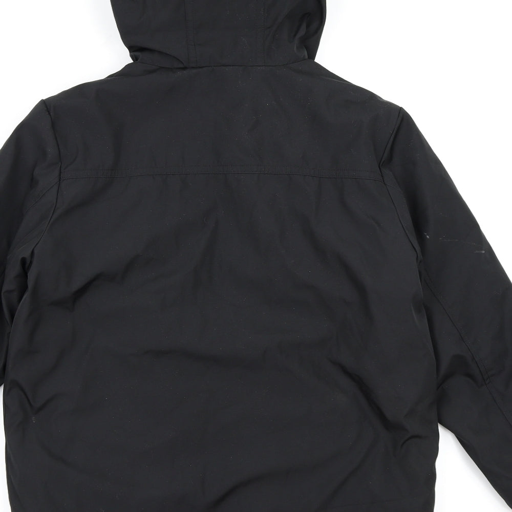 George Boys Black   Basic Coat Coat Size 8-9 Years
