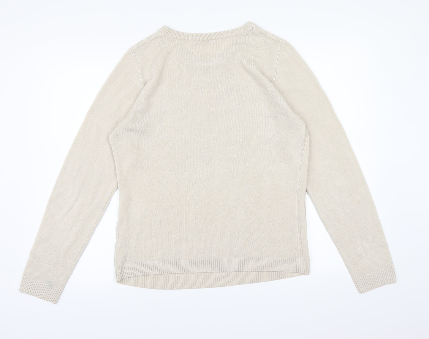 Anna rose Womens Beige  Knit Pullover Jumper Size L