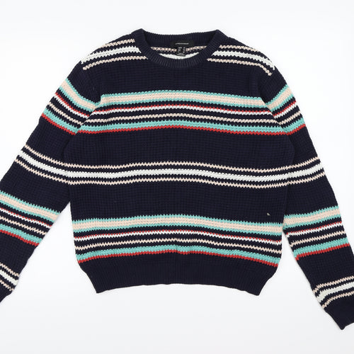 Atmosphere Womens Blue Striped Knit Pullover Jumper Size 14