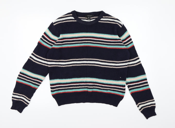 Atmosphere Womens Blue Striped Knit Pullover Jumper Size 14