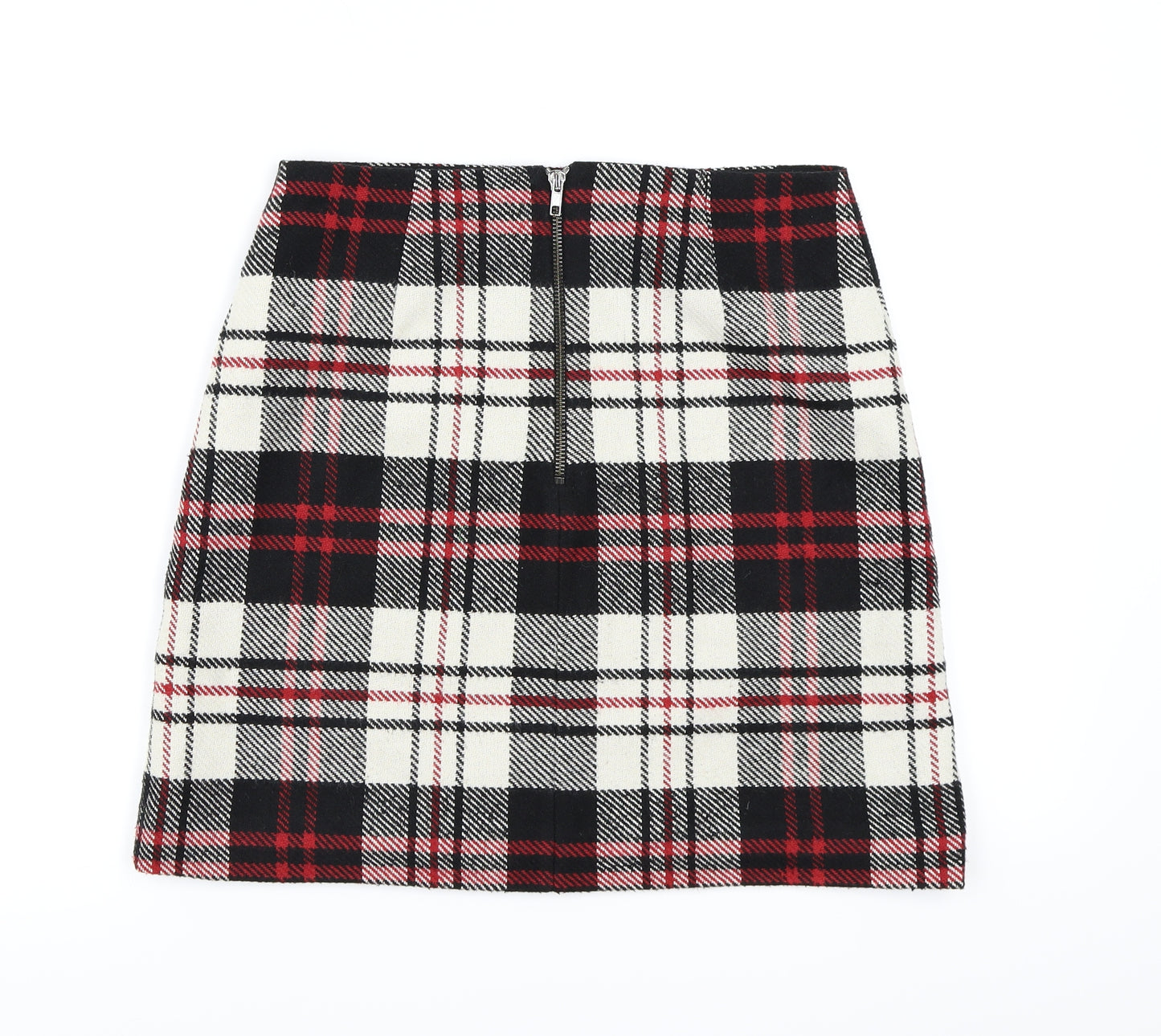 Warehouse Womens Black Check  A-Line Skirt Size 10