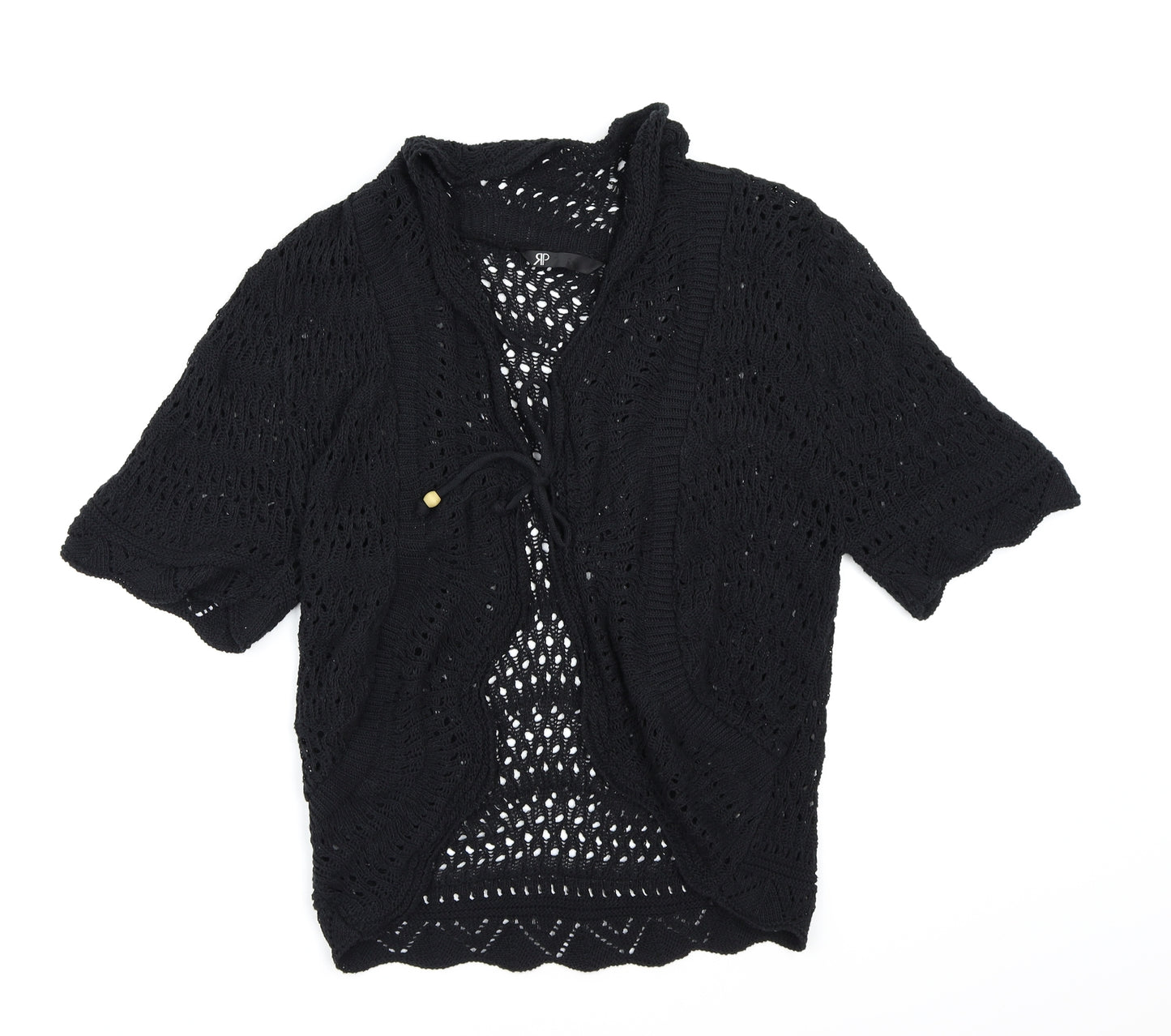 Preworn Womens Black  Knit Shrug Jumper Size 16