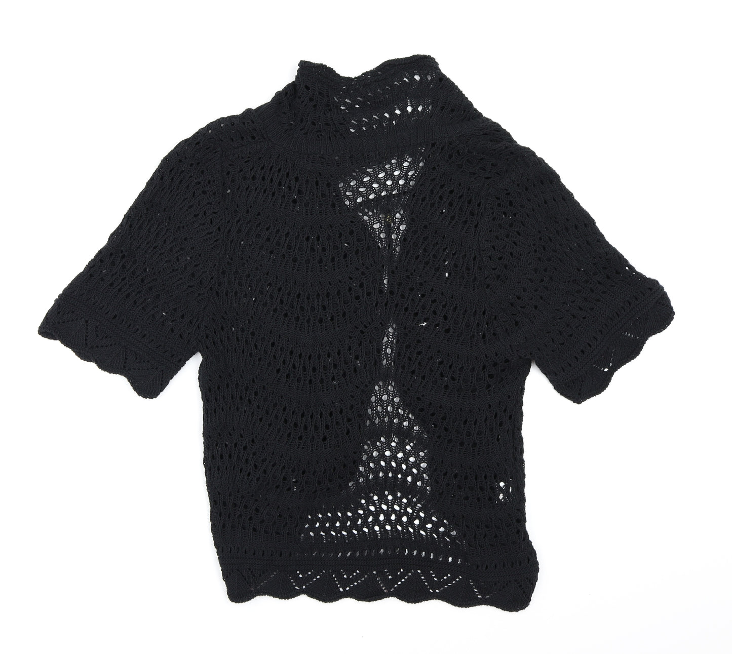 Preworn Womens Black  Knit Shrug Jumper Size 16
